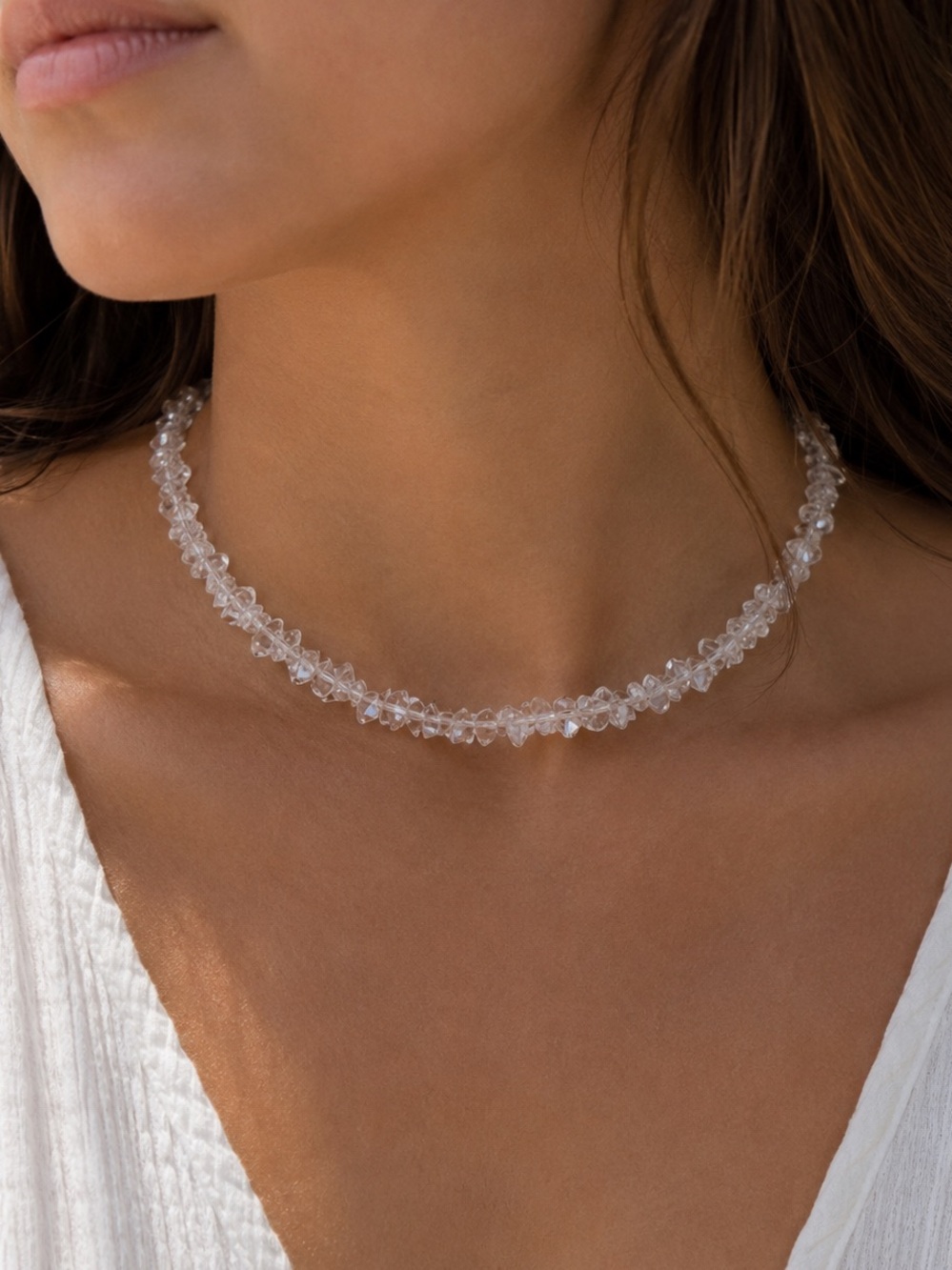 Herkimer Diamond Beaded Necklace - Made to Order